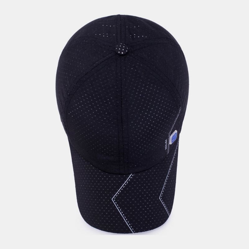 Män Twill Bokstavsmönster Snabbtorkande Sommar Utomhus Sport Solskydd Mesh Baseballhatt Som Andas Trucker Hatt