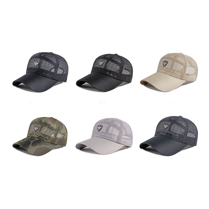 Men Comfy Justerbar Mesh Outdoor Shade Baseball Flat Hat