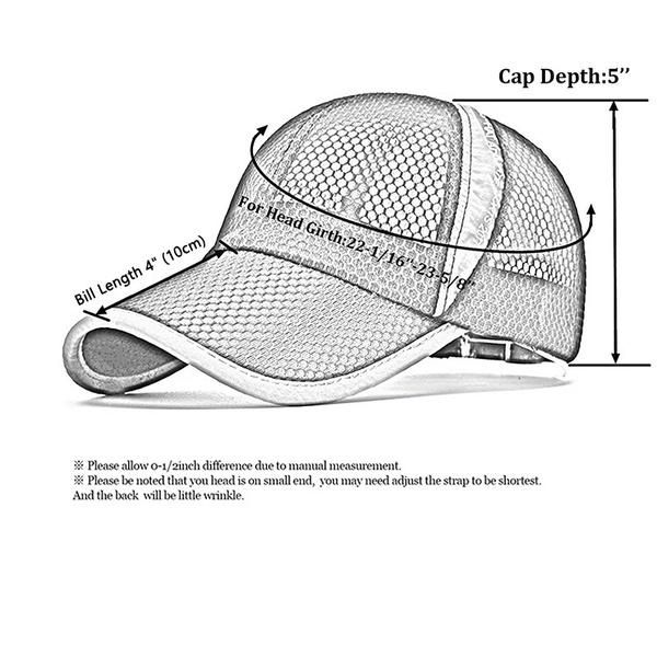 Solskydd För Män Casual Mesh Keps Tunn Ventilerande Basebollkeps