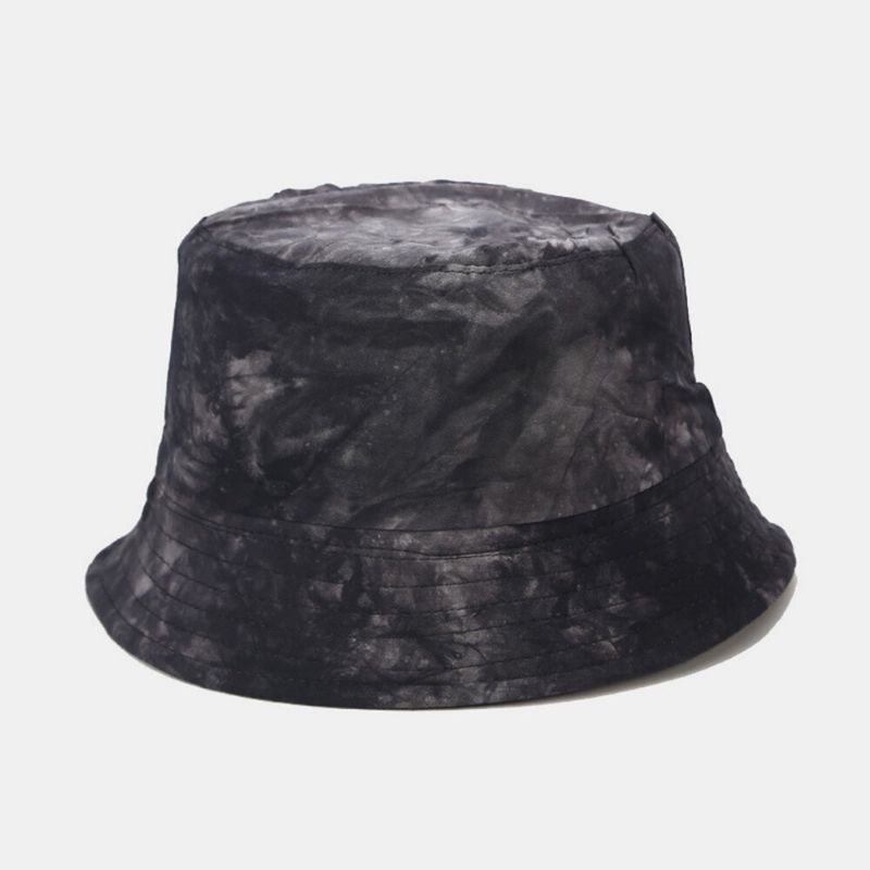 Tie-dye Bläck Målningsmönster Fisherman Hat Dubbelsidig Bassänghatt Solhatt Bucket Hat