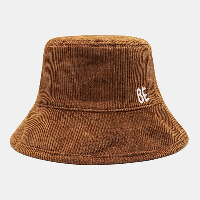 Unisex All-match Brev Broderat Mönster Manchester Bucket Hat Vinter Varm Solskyddshatt