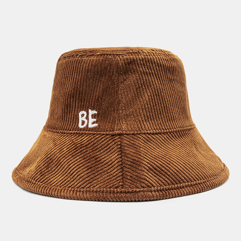 Unisex All-match Brev Broderat Mönster Manchester Bucket Hat Vinter Varm Solskyddshatt