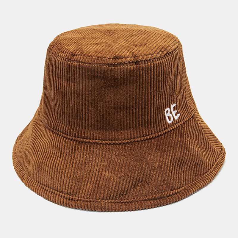 Unisex All-match Brev Broderat Mönster Manchester Bucket Hat Vinter Varm Solskyddshatt