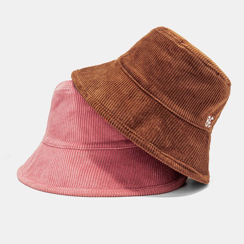 Unisex All-match Brev Broderat Mönster Manchester Bucket Hat Vinter Varm Solskyddshatt