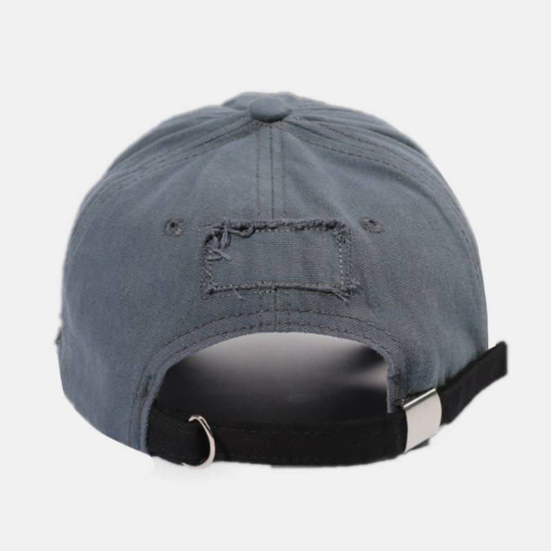 Unisex Baseballhattar Med Brutet Hål Retro Enkel Utomhussolskydd Justerbar Ivy Keps