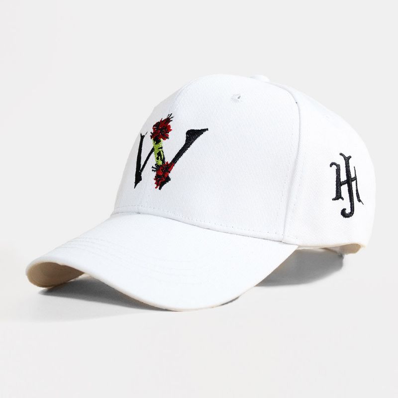 Unisex Böjd Brätte Bomull Brev Blomma Broderad Hatt Utomhussport Baseballkeps