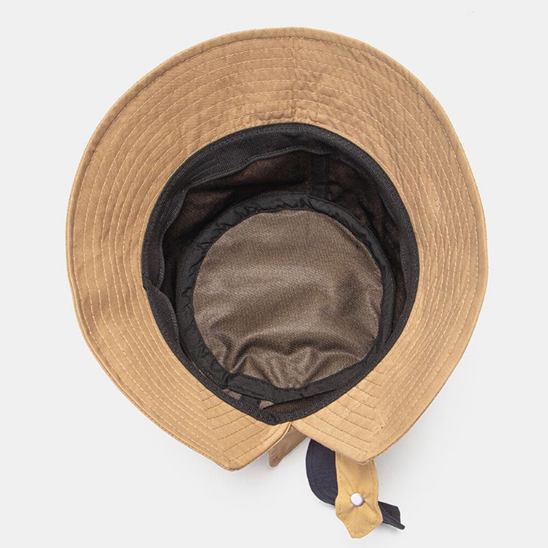 Unisex Bomull Kontrastfärg Bandage Dovetail Unik Fashion Bucket Hat