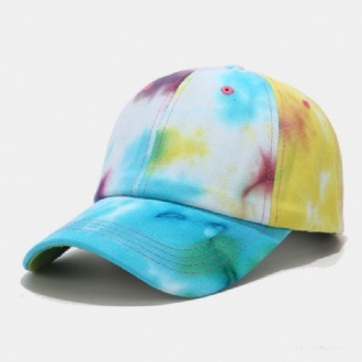 Unisex Bomull Tie-dye Graffiti Kontrastfärg Mode Solskydd Baseballhatt