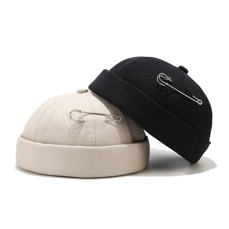 Unisex Bomullsgemsdekor Casual All-match Justerbar Brättelös Mössa Hyresvärdsmössor Skull Caps