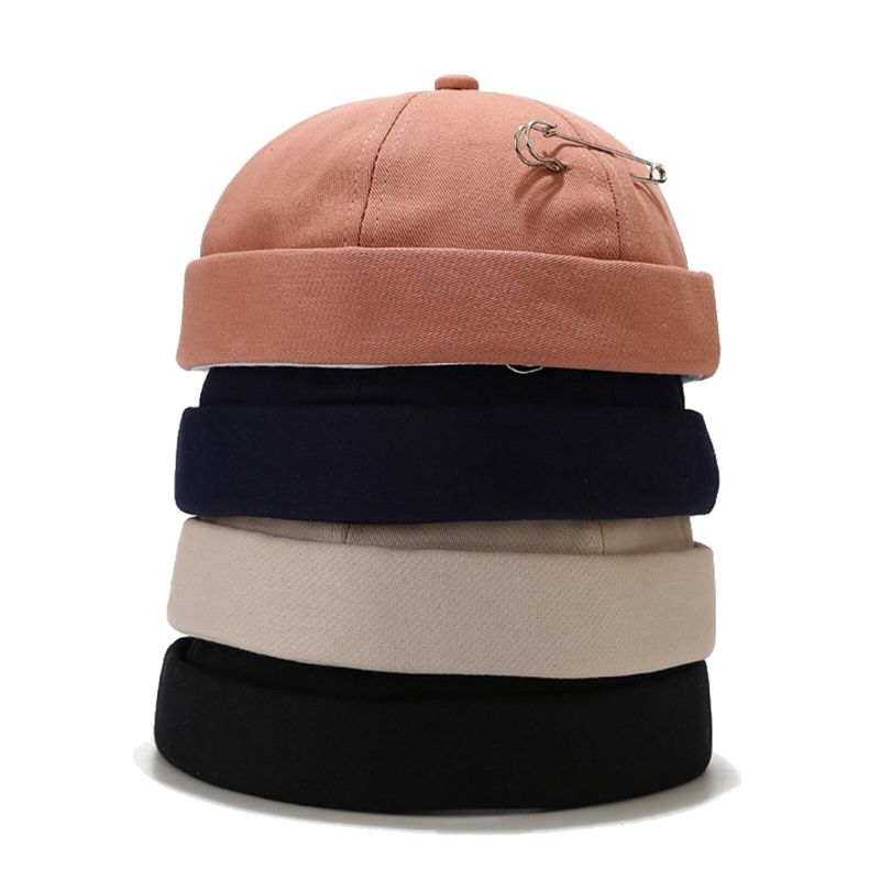 Unisex Bomullsgemsdekor Casual All-match Justerbar Brättelös Mössa Hyresvärdsmössor Skull Caps