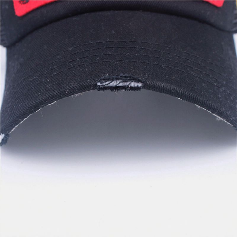 Unisex Bomullslapp Brevbroderimönster Mode Hip-hop-stil Solskydd Baseballhatt Trucker-hatt