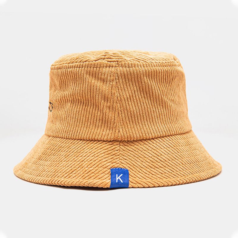 Unisex Bucket Hat Manchester Bokstav Broderad Kontrastfärg Etikett Utomhusmode Värme Bucket Hat