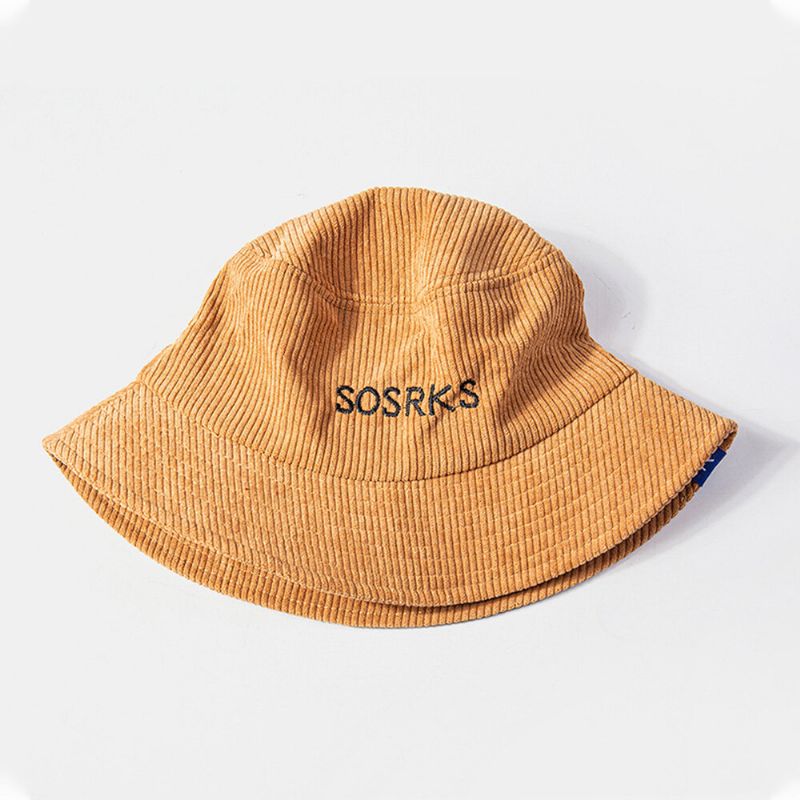 Unisex Bucket Hat Manchester Bokstav Broderad Kontrastfärg Etikett Utomhusmode Värme Bucket Hat