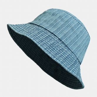 Unisex Denim Randmönster Casual Travel Sunshade Bucket Hat