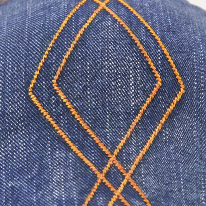 Unisex Dubbel Broderitråd Diamond Grid Ivy Keps Justerbar Casual Twill Keps Basker Keps Flat Hat