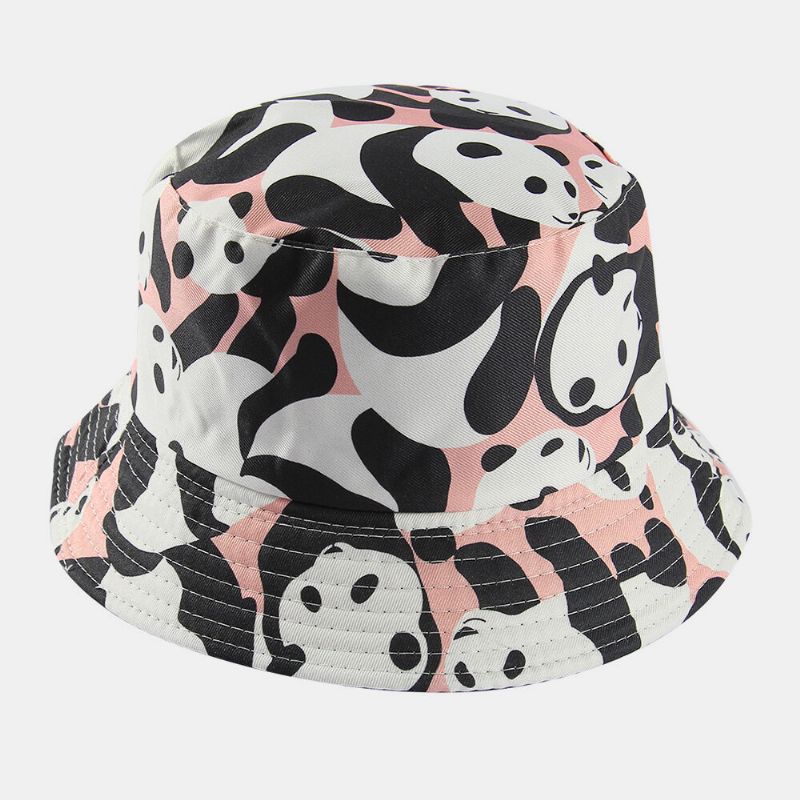 Unisex Dubbelsidiga Djur Pandamönster Casual Söt Bucket Hat