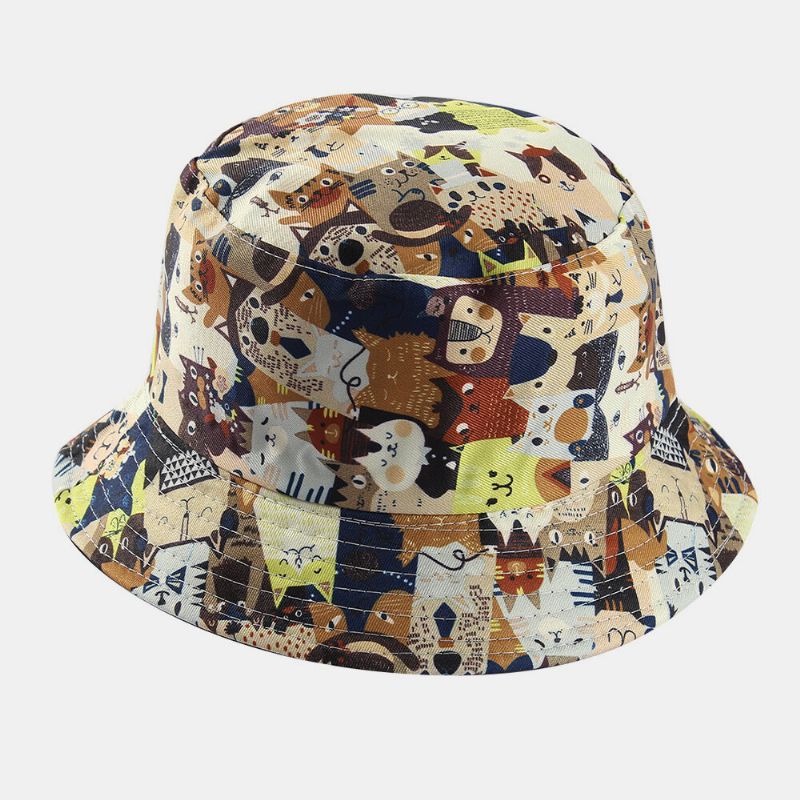 Unisex Dubbelsidiga Djur Pandamönster Casual Söt Bucket Hat