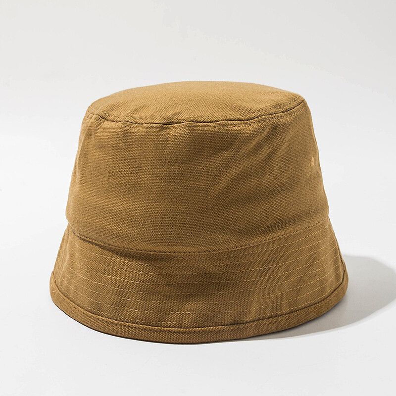 Unisex Enfärgad Bomullsmössa Bucket Hats