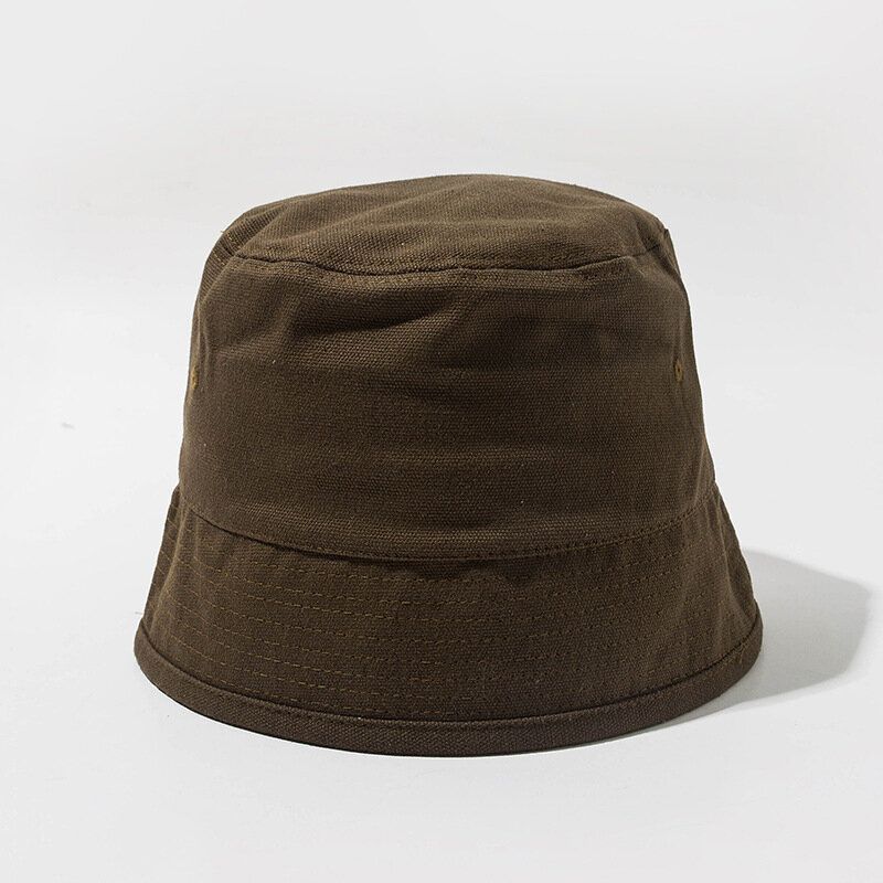 Unisex Enfärgad Bomullsmössa Bucket Hats