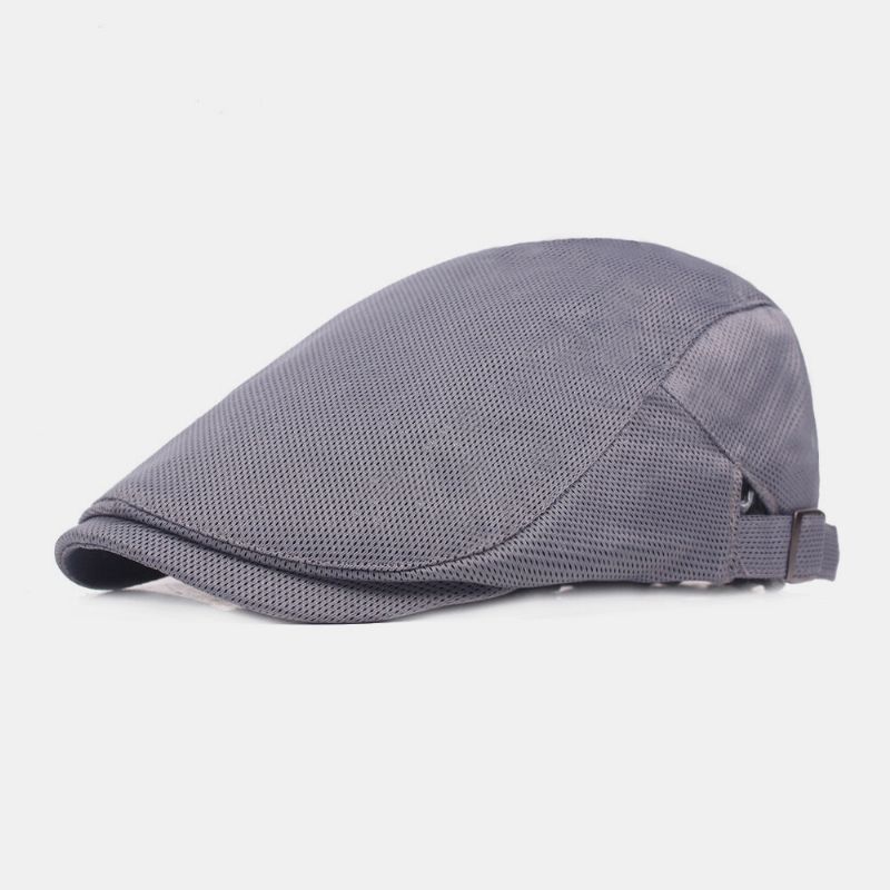 Unisex Enfärgad Mesh Som Andas Utomhus Casual Justerbar Baskerkeps Platt Hatt Klätterkepsar