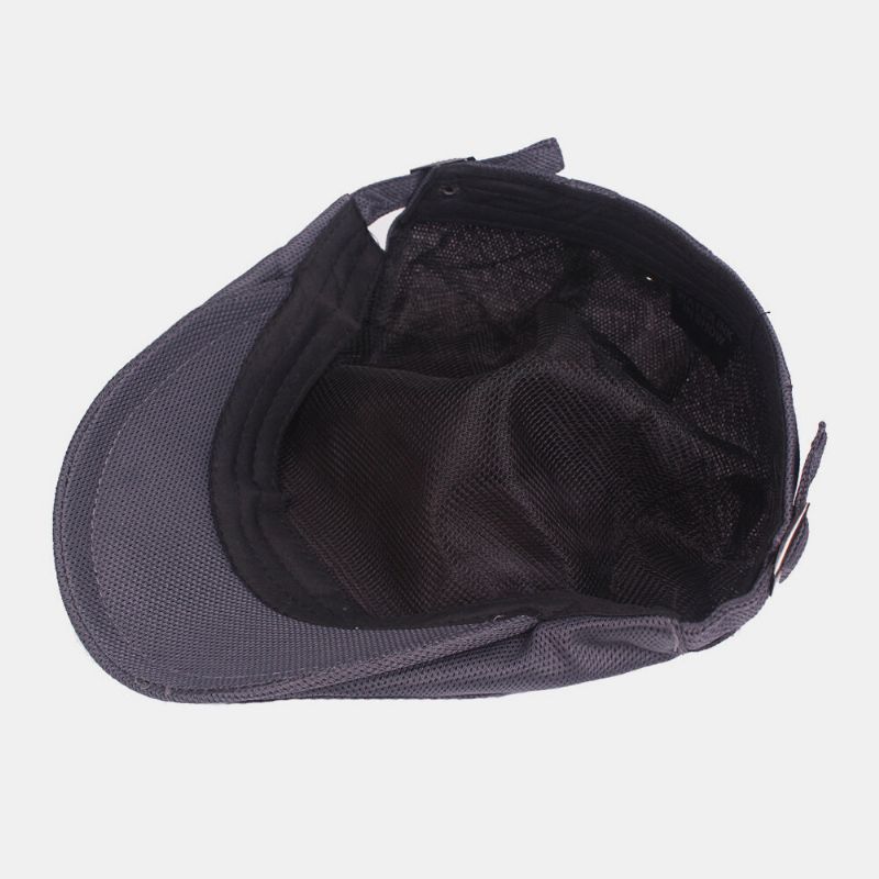 Unisex Enfärgad Mesh Som Andas Utomhus Casual Justerbar Baskerkeps Platt Hatt Klätterkepsar