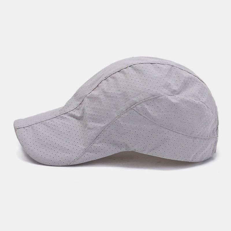 Unisex Enfärgad Utomhus Andas Solskydd Fram Hatt Basker Hatt Flat Hat