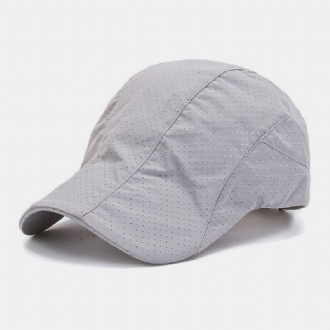 Unisex Enfärgad Utomhus Andas Solskydd Fram Hatt Basker Hatt Flat Hat