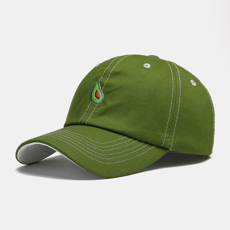 Unisex Frukt Avocado Baseballkeps Med Grönt Mönster