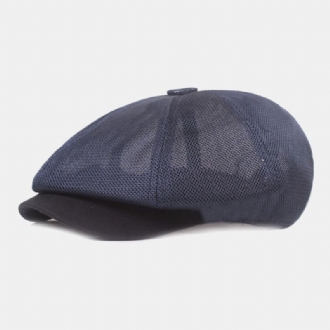 Unisex Full Mesh Andas Casual Basker Keps Åttakantig Hat Målare Keps Framåt