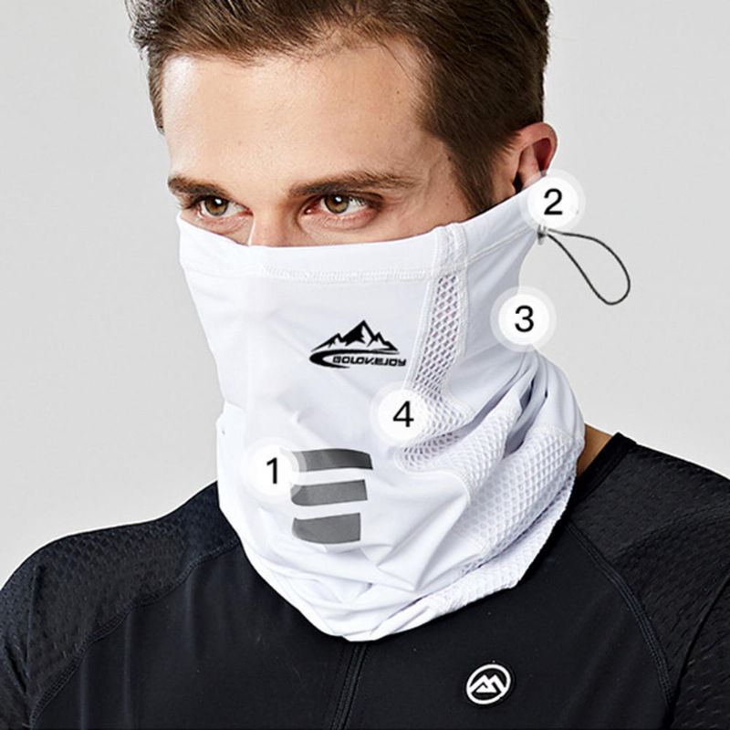 Unisex Ice Silk Sunscreen Ridning Bandana Balaclava Neck Damask Neck Tube Uv-resistent Snabbtorkande Lättviktsmaterial Cykling För Vuxna