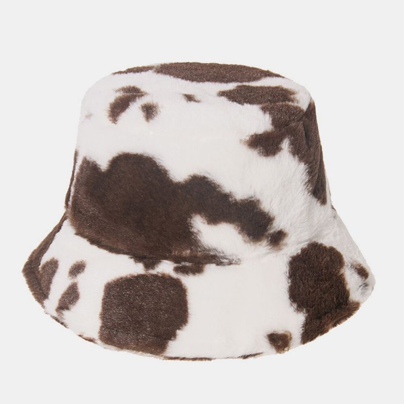 Unisex Kaninhår Varmt Plysch Komönster Utomhus Casual All-match Bucket Hat