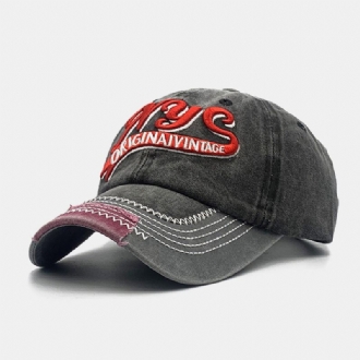 Unisex Kontrastfärgad Cap Letter Broderi Utomhussport Baseballhattar