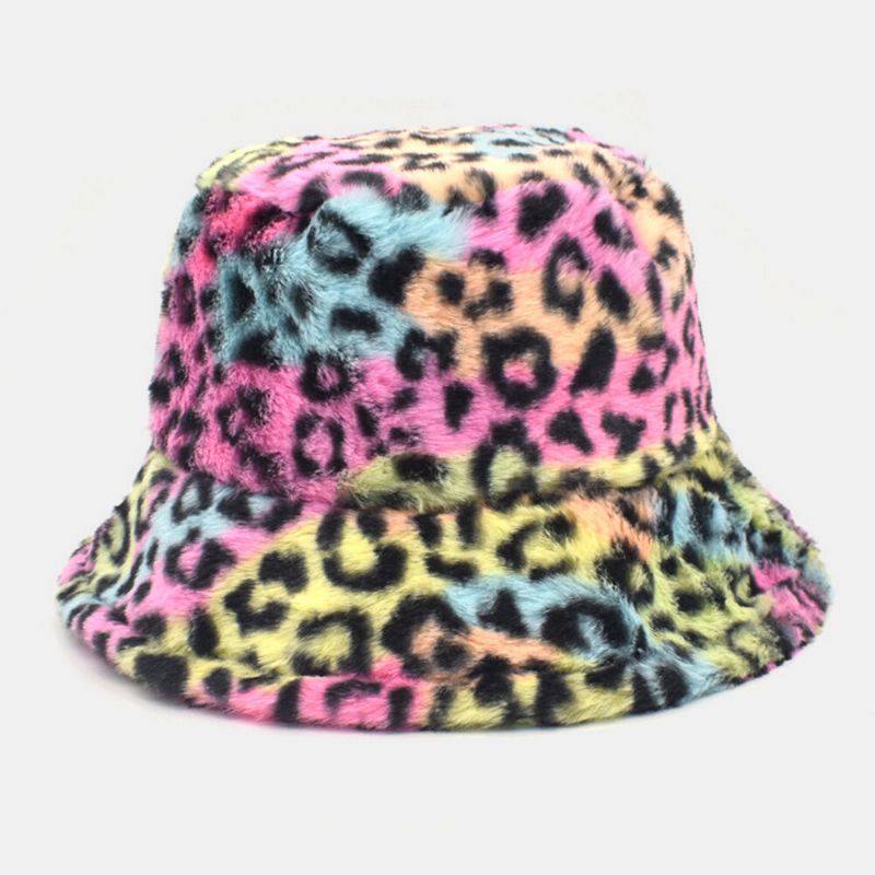 Unisex Lammhår Mjukt Varmt Casual All-match Söt Komönster Bucket Hat