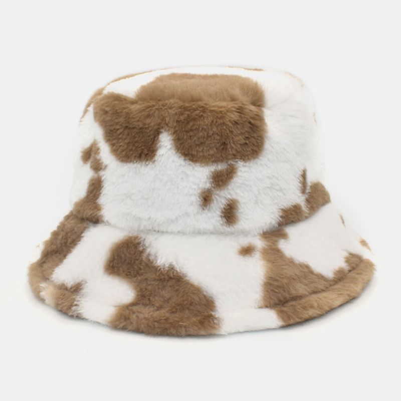 Unisex Lammhår Mjukt Varmt Casual All-match Söt Komönster Bucket Hat