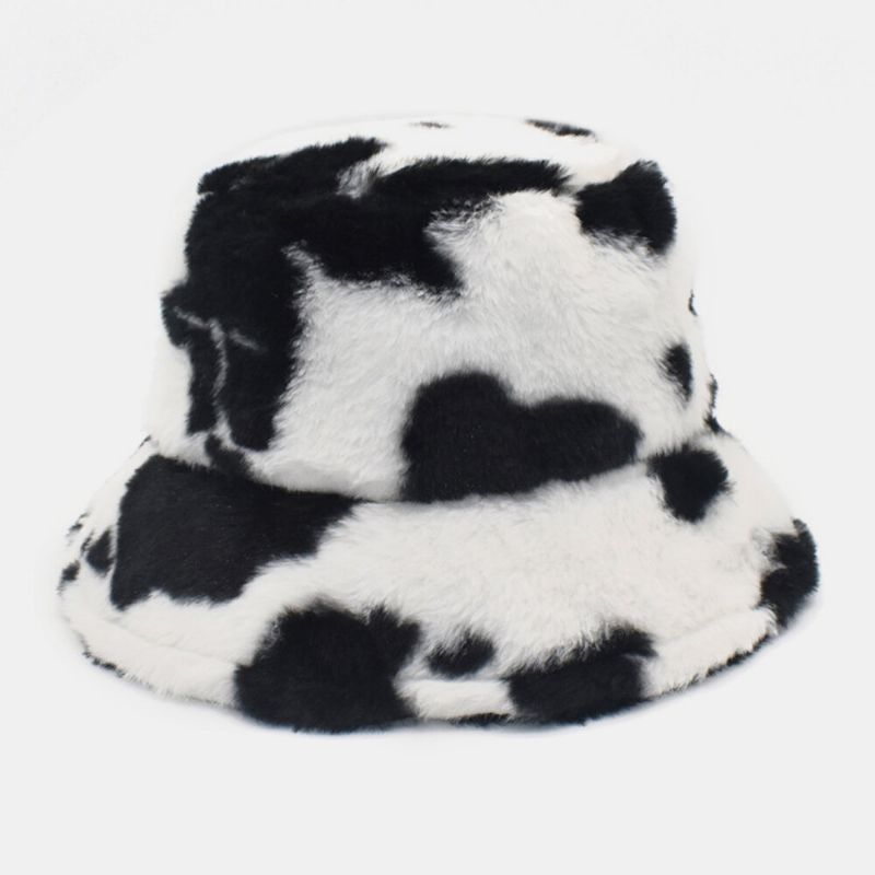 Unisex Lammhår Mjukt Varmt Casual All-match Söt Komönster Bucket Hat