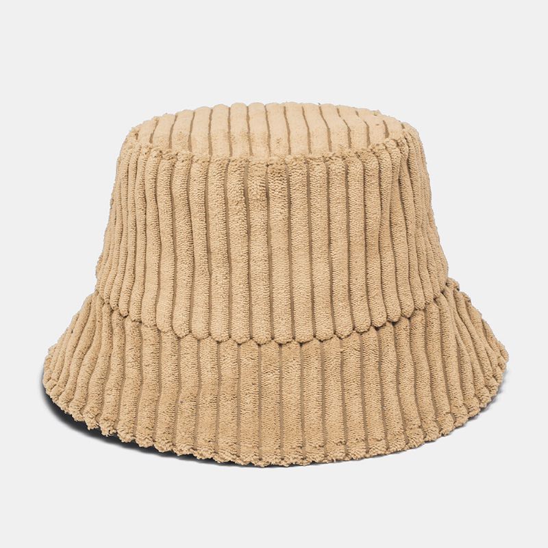 Unisex Manchester Ränder Mönster Enfärgad Varmt Hörselskydd Par Hatt Bucket Hat