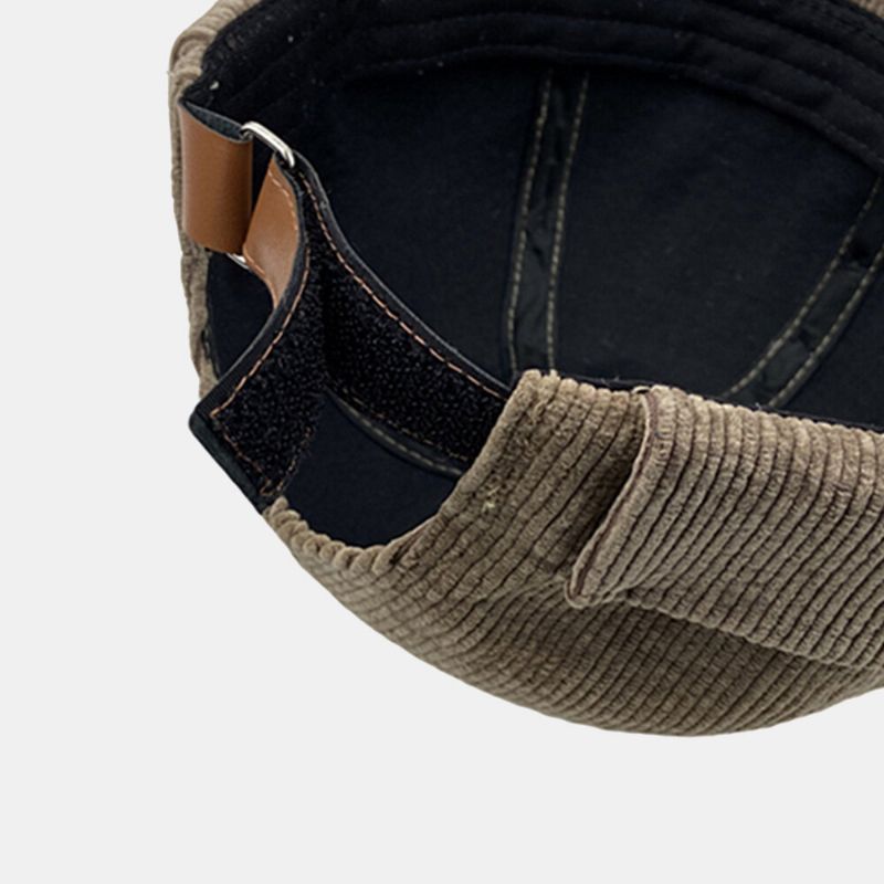 Unisex Manchesteretikett Patch Döskalle Keps Casual Utomhus Höst Vinter Varm Justerbar Brättelös Mössa Hyresvärdsmössa