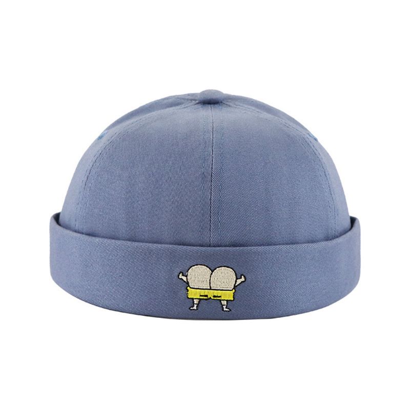 Unisex Melonhatt Sommar Tunn Sektion Hiphop Hyresvärdsmössa Retro Fritidsgata Brättelösa Hattar