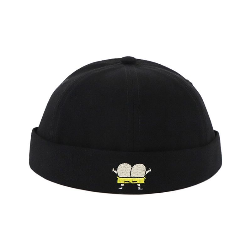 Unisex Melonhatt Sommar Tunn Sektion Hiphop Hyresvärdsmössa Retro Fritidsgata Brättelösa Hattar