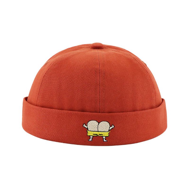 Unisex Melonhatt Sommar Tunn Sektion Hiphop Hyresvärdsmössa Retro Fritidsgata Brättelösa Hattar