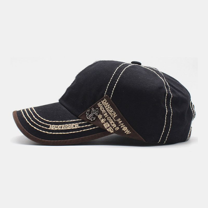 Unisex Metallbåtsankare Basebollhattar Brevbroderi Utomhus Solkräm Murgrönakeps Stretch Fit Keps