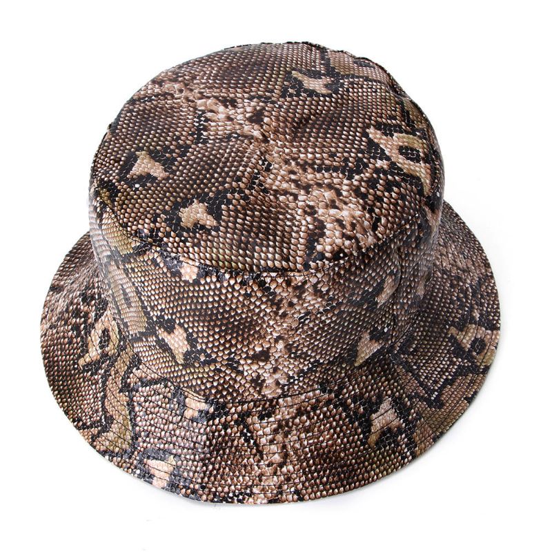 Unisex Ormmönster Bucket Hat Dubbelsidig Bucket Hat Bärbar Sun Shade Fisherman Hat