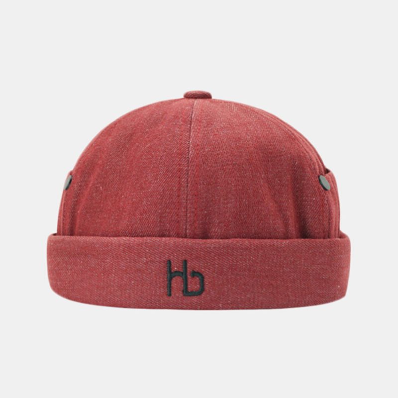 Unisex-personlighet Brättelösa Hattar Enfärgad Brevbroderi Hyresvärd Hatt Melonhatt Hip Hop-hatt