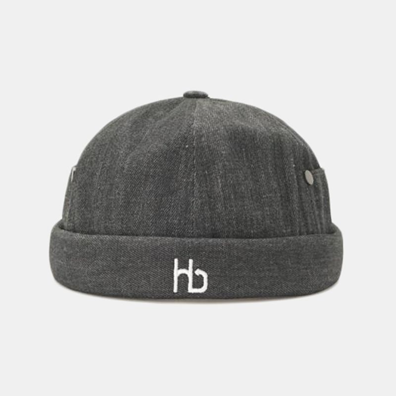 Unisex-personlighet Brättelösa Hattar Enfärgad Brevbroderi Hyresvärd Hatt Melonhatt Hip Hop-hatt