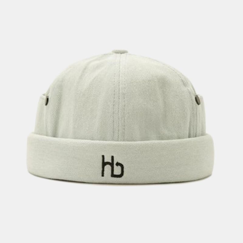 Unisex-personlighet Brättelösa Hattar Enfärgad Brevbroderi Hyresvärd Hatt Melonhatt Hip Hop-hatt