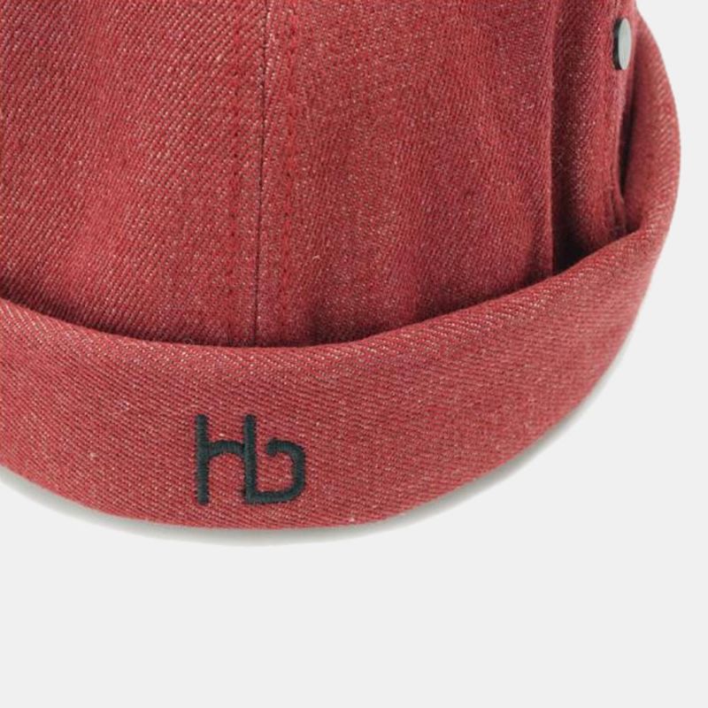 Unisex-personlighet Brättelösa Hattar Enfärgad Brevbroderi Hyresvärd Hatt Melonhatt Hip Hop-hatt