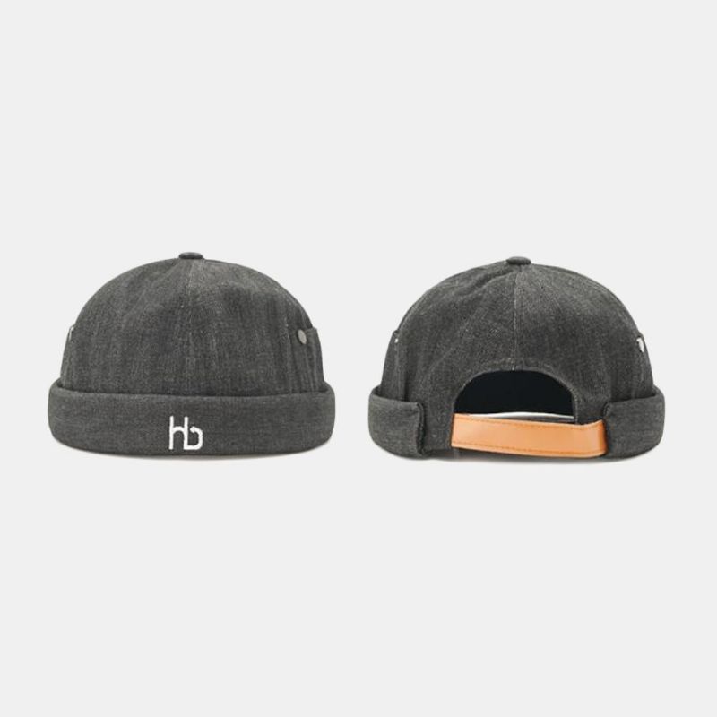 Unisex-personlighet Brättelösa Hattar Enfärgad Brevbroderi Hyresvärd Hatt Melonhatt Hip Hop-hatt