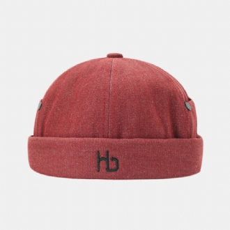 Unisex-personlighet Brättelösa Hattar Enfärgad Brevbroderi Hyresvärd Hatt Melonhatt Hip Hop-hatt