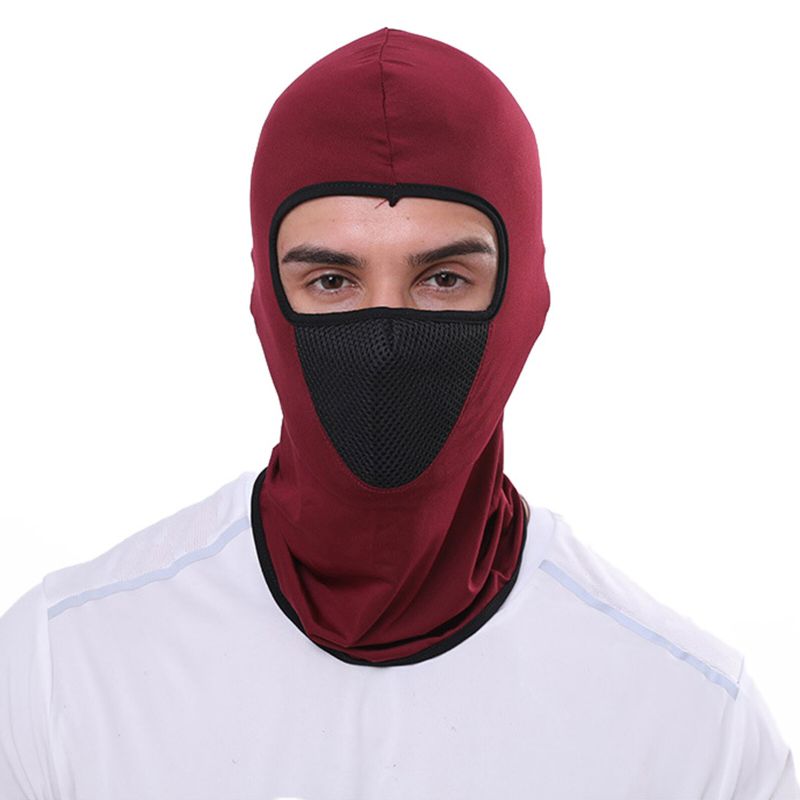 Unisex Polyester Kamouflage Casual Outdoor Ridning Andas Vindtätt Solskydd Halsskydd Mesh Ansiktsmask Beanie Hattar