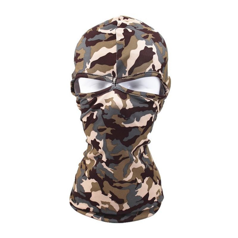 Unisex Polyester Kamouflage Casual Outdoor Ridning Vindtät Solskydd Halsskydd Ansiktsmask Mössmössor